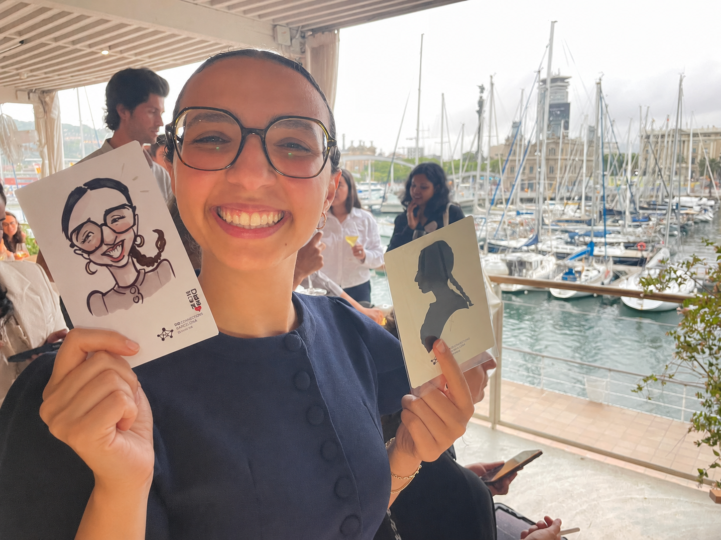 Siluetas y caricatura digital para eventos de marca